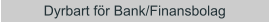 Dyrbart för Bank/Finansbolag